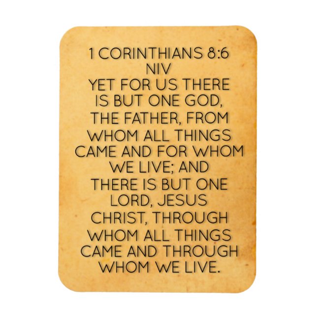 Flexible 1 Corinthiens 8:6 Bible Verse Magnet (Vertical)
