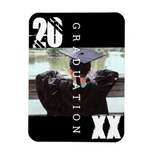 Flexible 2023 Graduation Typographie Bold Photo Magnet