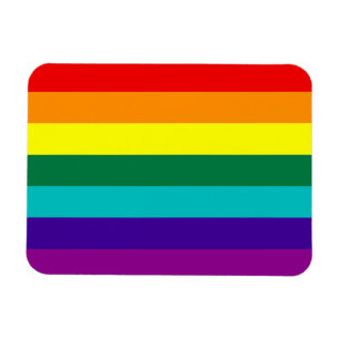Flexible 7 bandes Arc-en-ciel Indicateur Premium Magnet Gay