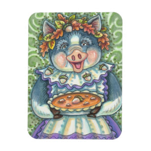 FLEXIBLE ACORN & PIE SQUASH FABRIQUÉE AVEC AMOUR, MAGNET DE
