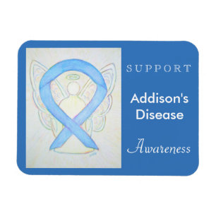 Flexible Addison's Disease Awareness Ribbon Angel Magnet