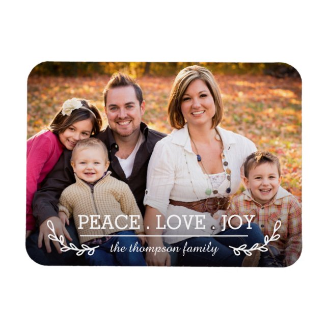 Flexible Aimer & Joy Family Photo Magnet (Horizontal)