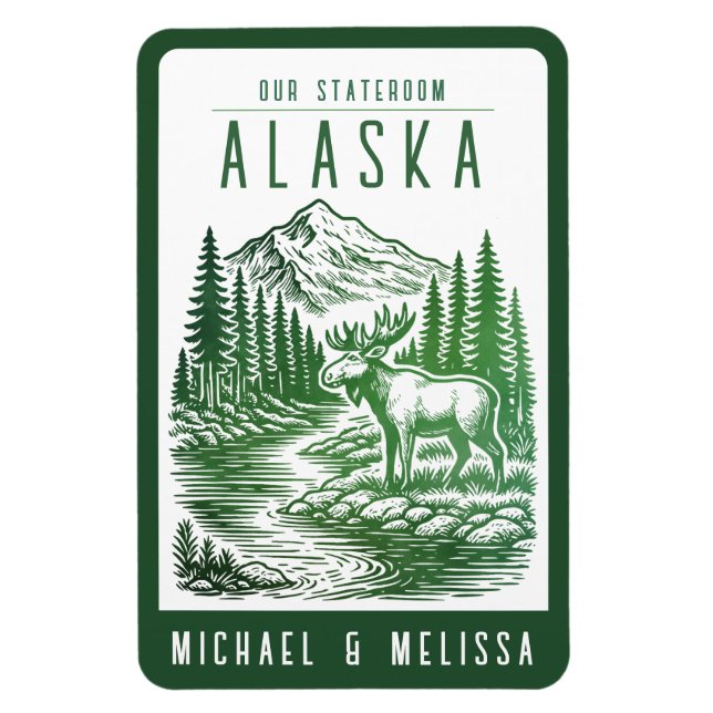 Flexible Alaska Cruise Ship Stateroom Magnet (Vertical)