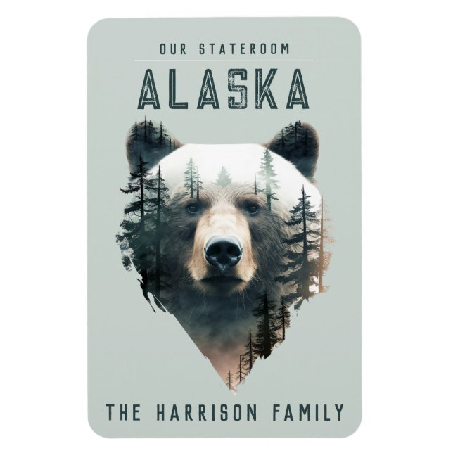 Flexible Alaska Cruise Ship Stateroom Magnet (Vertical)