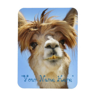 Flexible Alpaca Photo Magnet "Mets ton nom"