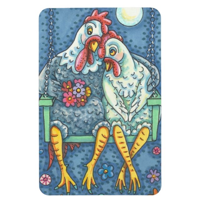 Flexible AMATEURS DE ROOSTER & HEN, MAGNET POULET Grand (Vertical)
