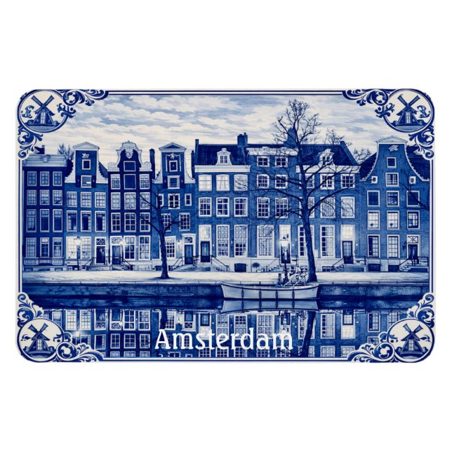 Flexible Amsterdam canal houses magnet (Horizontal)