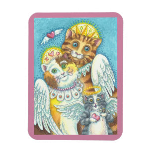 Flexible Angel Famille de chats PURSEUR EN MAGNET DU CIEL