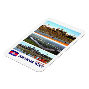 Flexible Angkor Vat - Cambodge - Mosaïque - Magnet