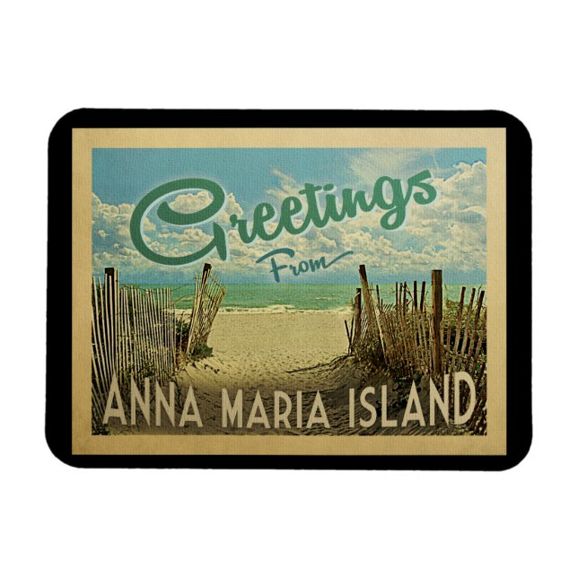 Flexible Anna Maria Island Magnet Beach Vintage voyage (Horizontal)