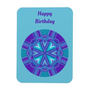 Flexible ANNIVERSAIRE MAGNET ~ Roue tournante bleu blanc Aq