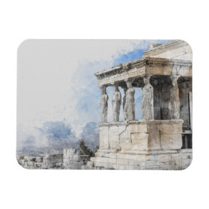 Flexible Aquarelle Athènes Magnet - Ruines grecques Souveni
