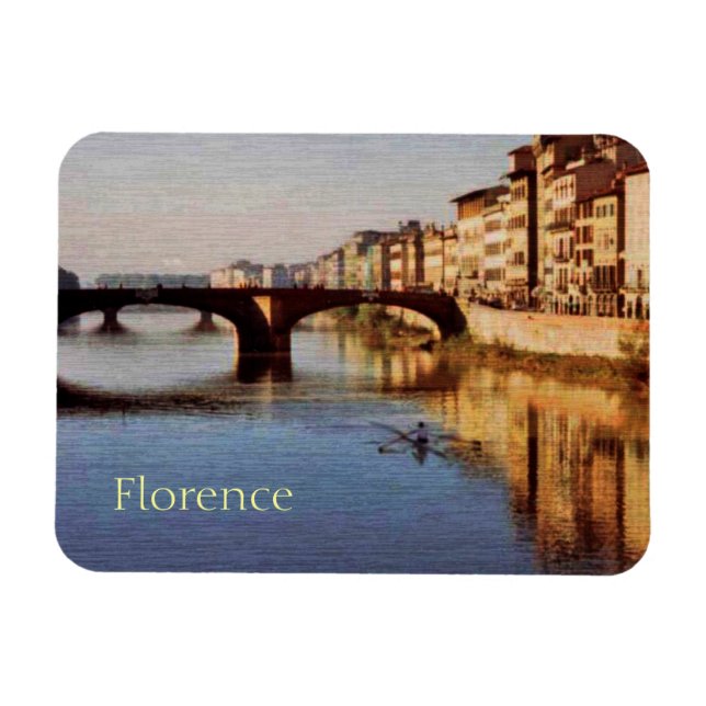Flexible Arno River, Florence, Italie Magnet (Horizontal)