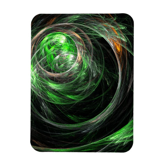 Flexible Arrondissement du Magnet Abstrait d'Art Vert (Vertical)
