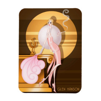 Flexible "Art Déco Girl" Premium Flex Magnet par Glen Hanso