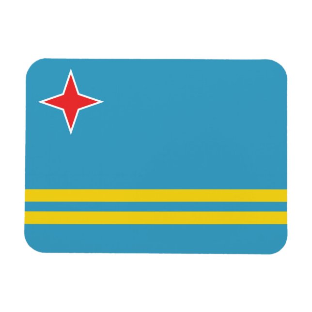 Flexible Aruba Drapeau Premium Magnet (Horizontal)