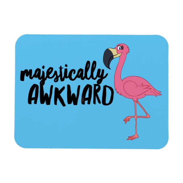 Flexible Awkward Flamant rose 3"x4" - Magnet photo (Horizontal)