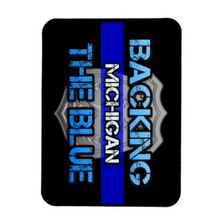 Flexible Backing the Blue Michigan Magnet