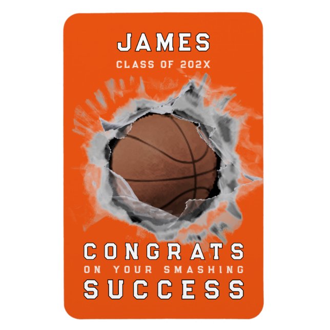 Flexible Basketball 2025 - Magnet des félicitations (Vertical)