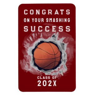 Flexible Basketball Graduation Congrats Magnet