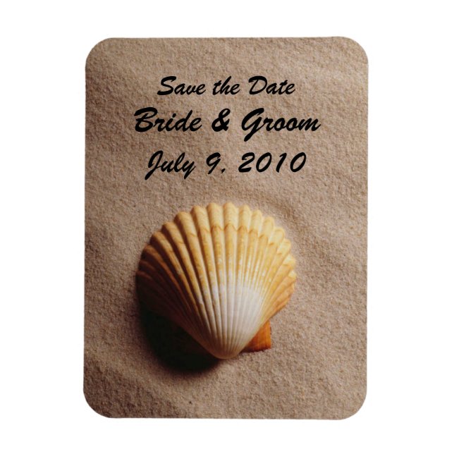 Flexible Beach Serenity Enregistrer la date Premium Magnet (Vertical)
