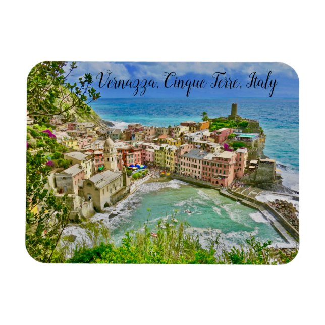 Flexible Beautiful Vernazza, Italy Magnet (Horizontal)