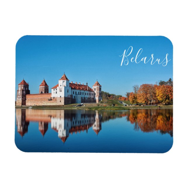 Flexible Belarus Mir Castle Architecture Magnet (Horizontal)