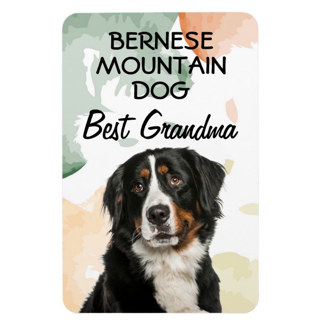 Flexible Bernese Mountain Dog Best Grand-mère Magnet (Vertical)