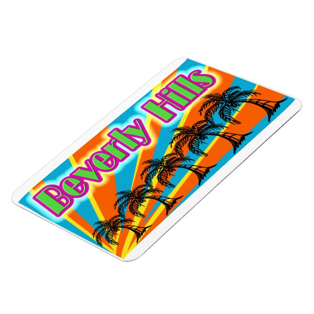 Flexible Beverly Hills 5 Palm Trees Magnet (Côté Gauche)