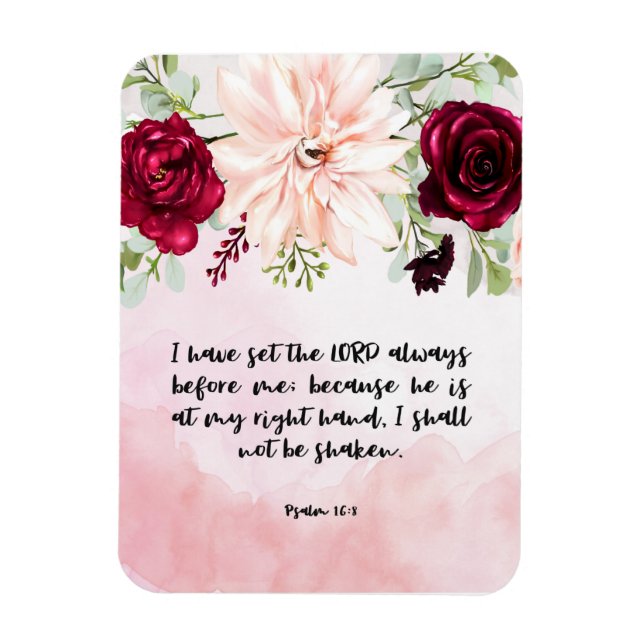Flexible Bible verse Magnet floral (Vertical)