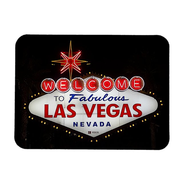 Flexible Bienvenue à Las Vegas Sign #2 Magnet (Horizontal)