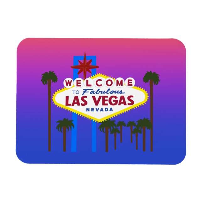 Flexible Bienvenue à Las Vegas Sign #3 Magnet (Horizontal)