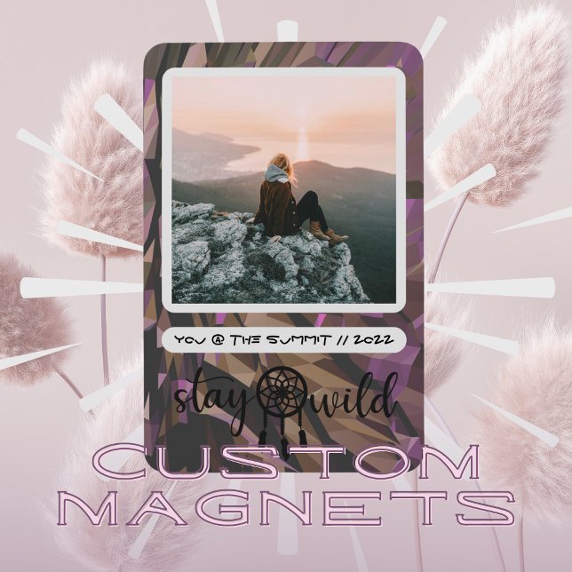 Flexible Boho Dreamcatcher Stay Wild Photo Magnet (Créateur téléchargé)