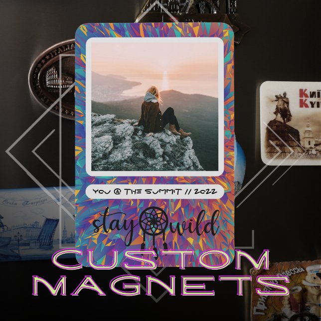 Flexible Boho Dreamcatcher Stay Wild Photo Magnet (Créateur téléchargé)