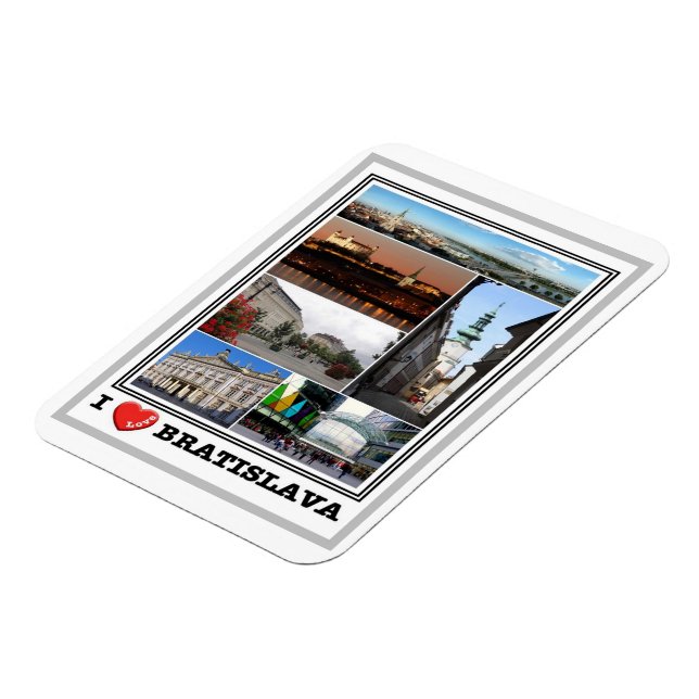 Flexible Bratislava - I Love - Slovaquie - Magnet (Côté Gauche)