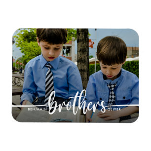 Flexible Brothers Script Modern Photo Magnet