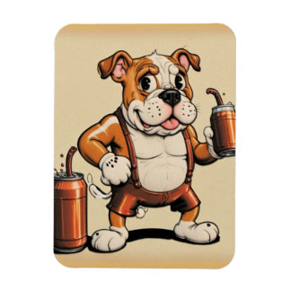 Flexible Bulldog Art Magnet