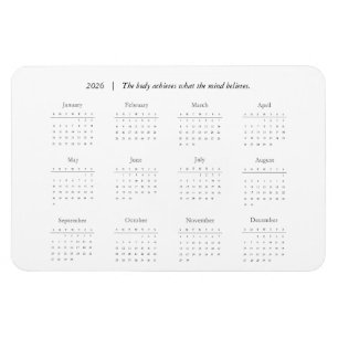 Flexible Calendrier Magnet 2026 Citation Personnalisée
