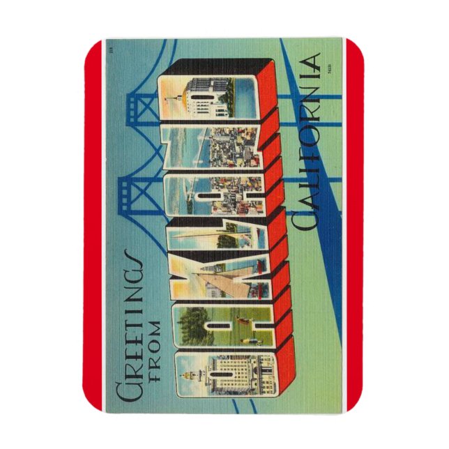 Flexible Californie, Oakland Magnet (Vertical)