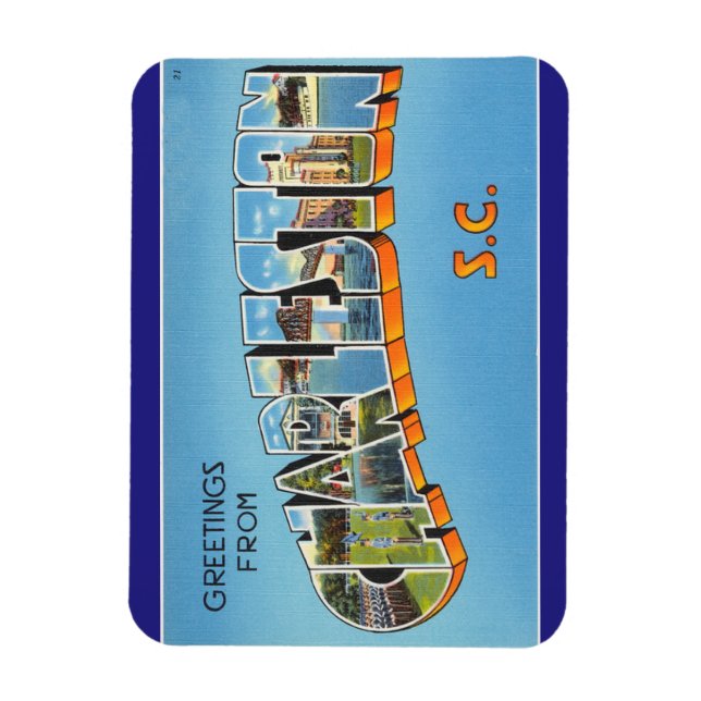 Flexible Caroline du Sud, Charleston Beach Magnet (Vertical)
