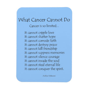Flexible Ce que le cancer ne peut pas faire Poem Magnet (te