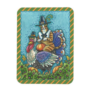 FLEXIBLE CHAT N'FITZ SUR THANKSGIVING TURKEY MAGNET