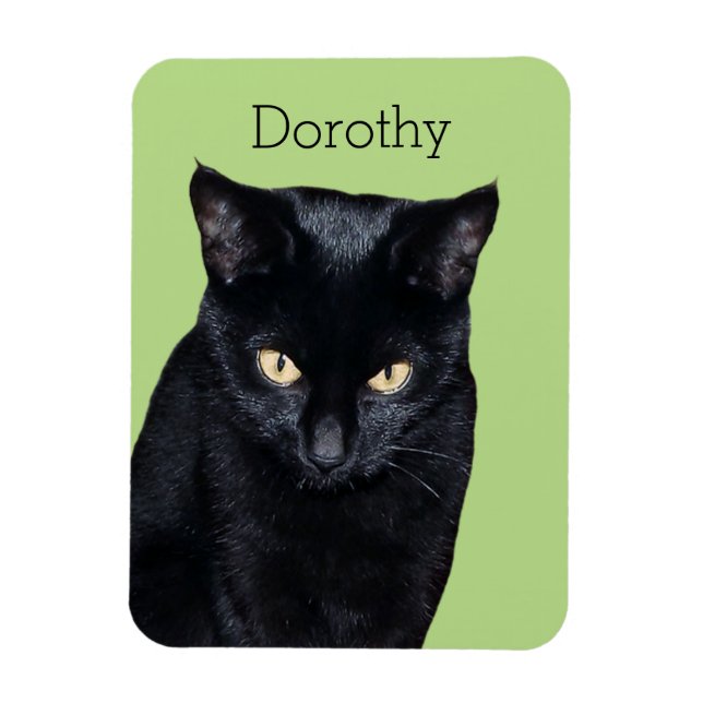 Flexible Chat noir Real Photo Cuisine Réfrigérateur Magnet (Vertical)