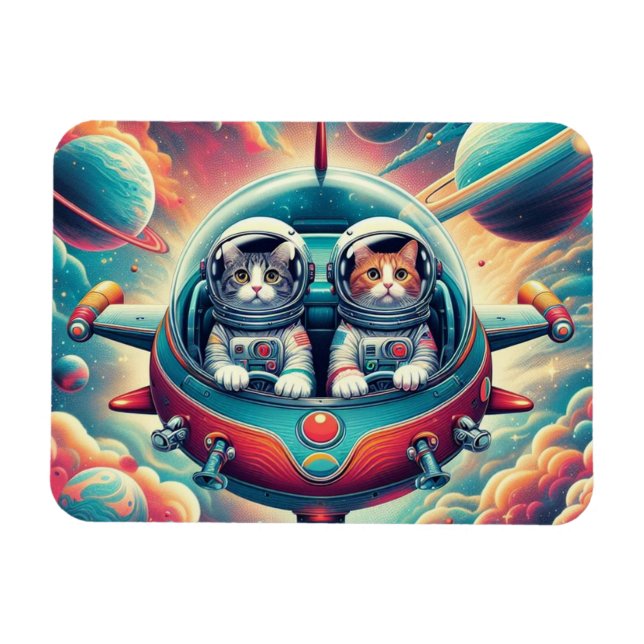 Flexible Chats en magnet de l'espace ! (Horizontal)