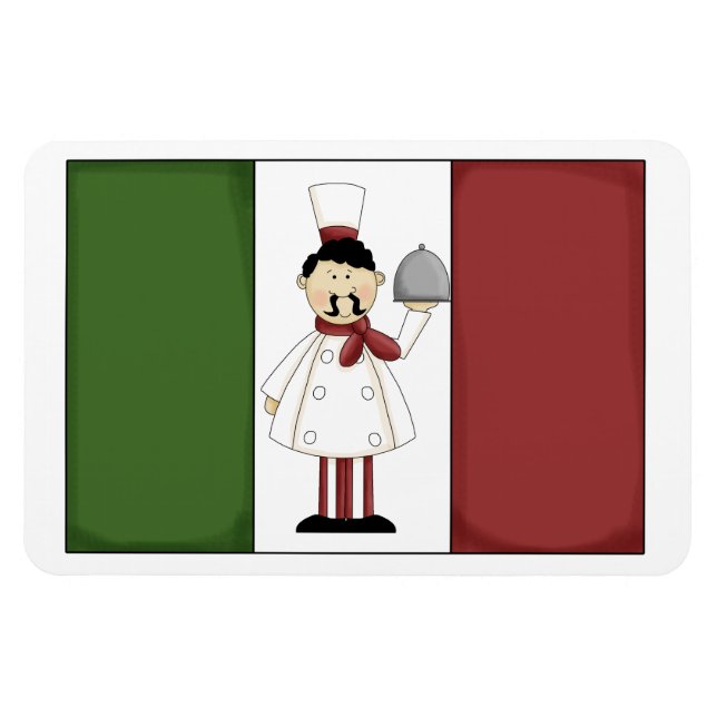 Flexible Chef italien #4 Premium Magnet (Horizontal)
