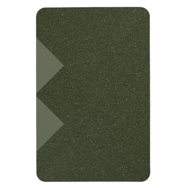 Flexible Chevron Edge Moss Green Magnet – Personnalisable (Vertical)