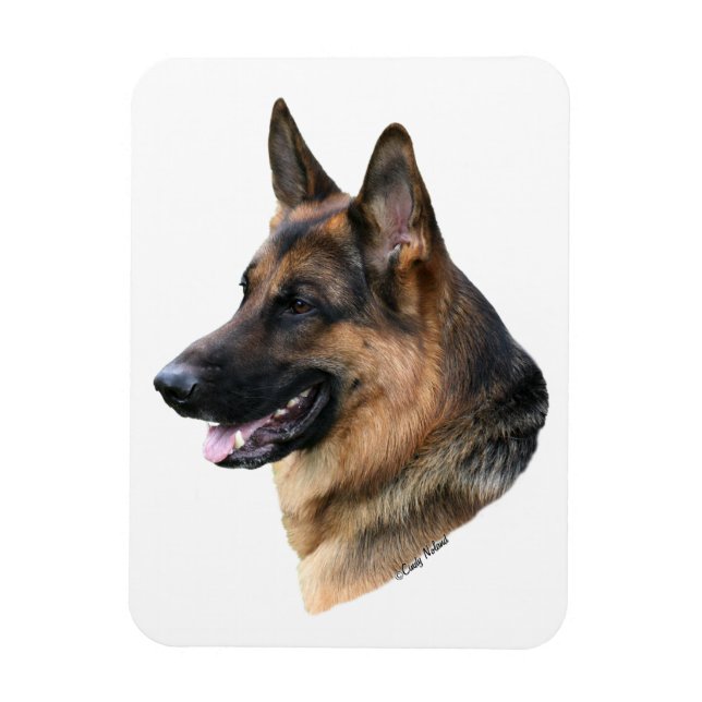 Flexible Chien de berger allemand Magnet en tête (Vertical)