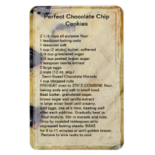 Flexible Chocolate Chip Cookie Recipe Magnet