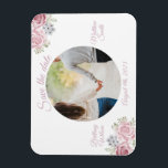 Flexible Cinnamon rose save the date wedding magnet<br><div class="desc">Cinnamon rose color themed wedding save the date magnet with light floral tones.  this design is part of a complete theme if you're interested please check out our shop or browse through our collections.</div>