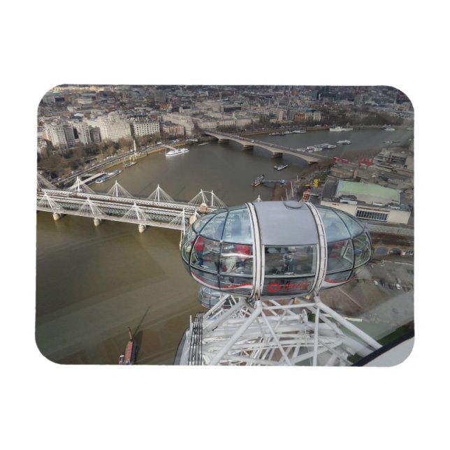 Flexible City View de London Eye 3"x4" Magnet (Horizontal)